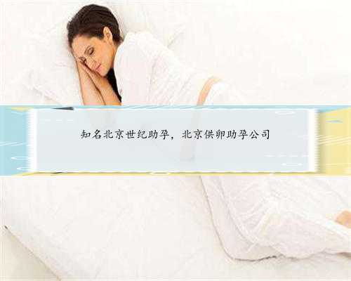 知名北京世纪助孕，北京供卵助孕公司